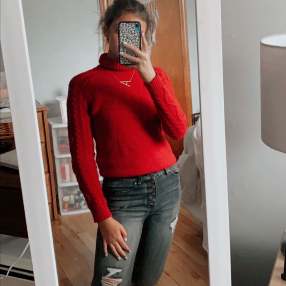 Polo Ralph Lauren Red Turtleneck Sweater